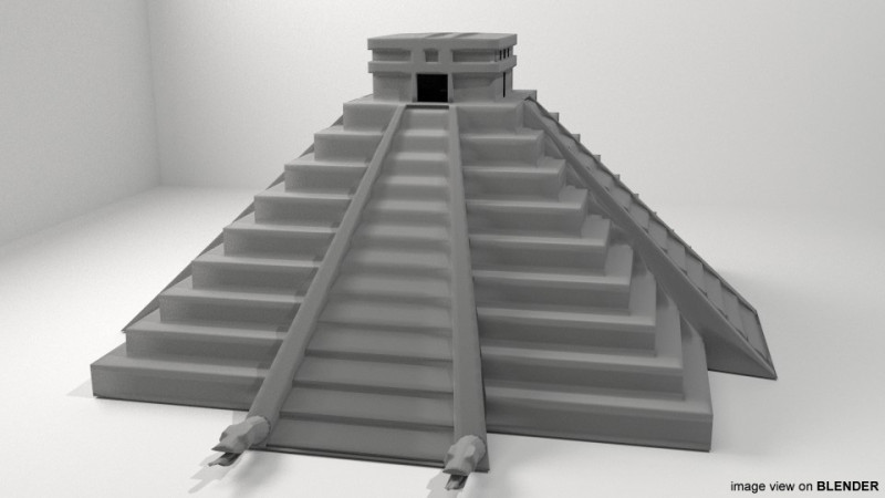 Pyramid of El Castillo Modello 3D .c4d .max .obj .3ds .fbx .stl .blend 