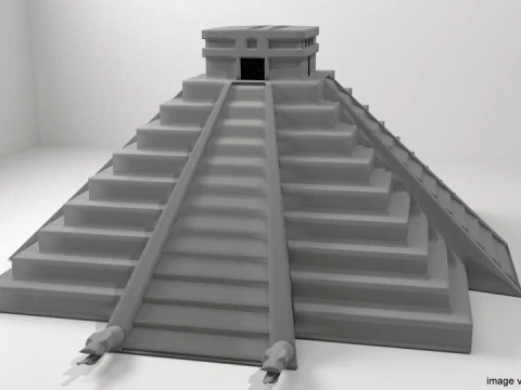 एल कैस्टिलो का पिरामिड 3D मॉडल