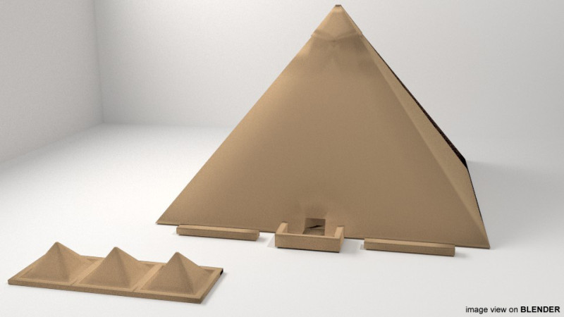 Pyramid of Khufu 3D Модель .c4d .max .obj .3ds .fbx .stl .blend 