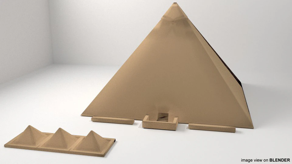 Pyramid of Khufu 3D Model .c4d .max .obj .3ds .fbx .stl .blend 