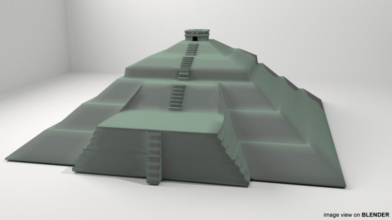 Pyramid of Sun 3D मॉडल .c4d .max .obj .3ds .fbx .stl .blend 