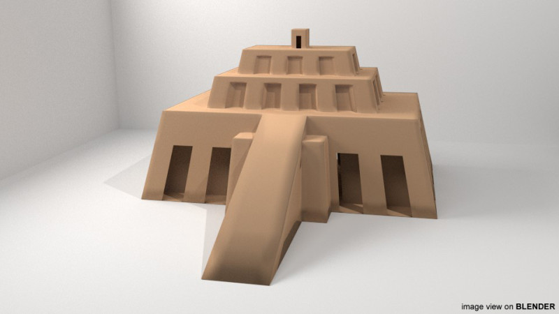 Ziggurat of Chogha Zanbil 3D मॉडल .c4d .max .obj .3ds .fbx .stl .blend 