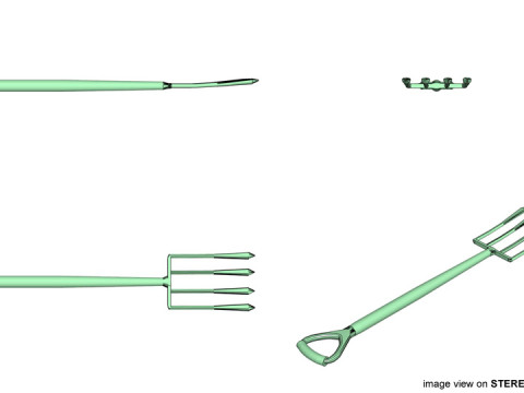 Gardening Tool - Digging Fork 3D 모델
