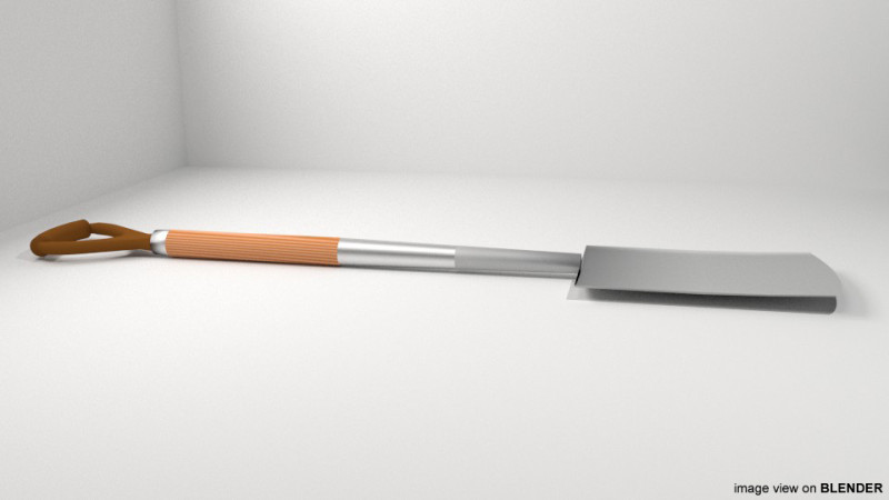 Gardening Tool - Digging Spade Model 3D .c4d .max .obj .3ds .fbx .stl .blend 