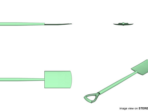 Gardening Tool - Digging Spade Model 3D