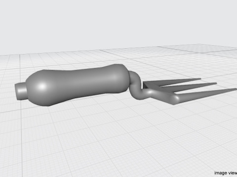 Gardening Tool - Handfork 3D Model