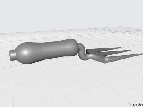 Gardening Tool - Handfork 3D Model