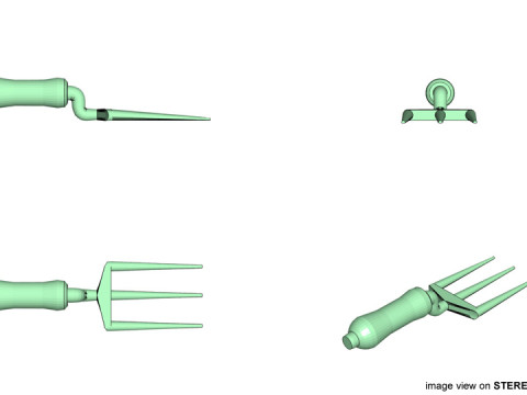 Gardening Tool - Handfork 3D Model