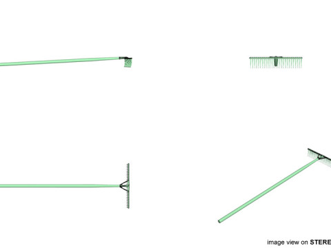 Gardening Tool - Rake 3D Model