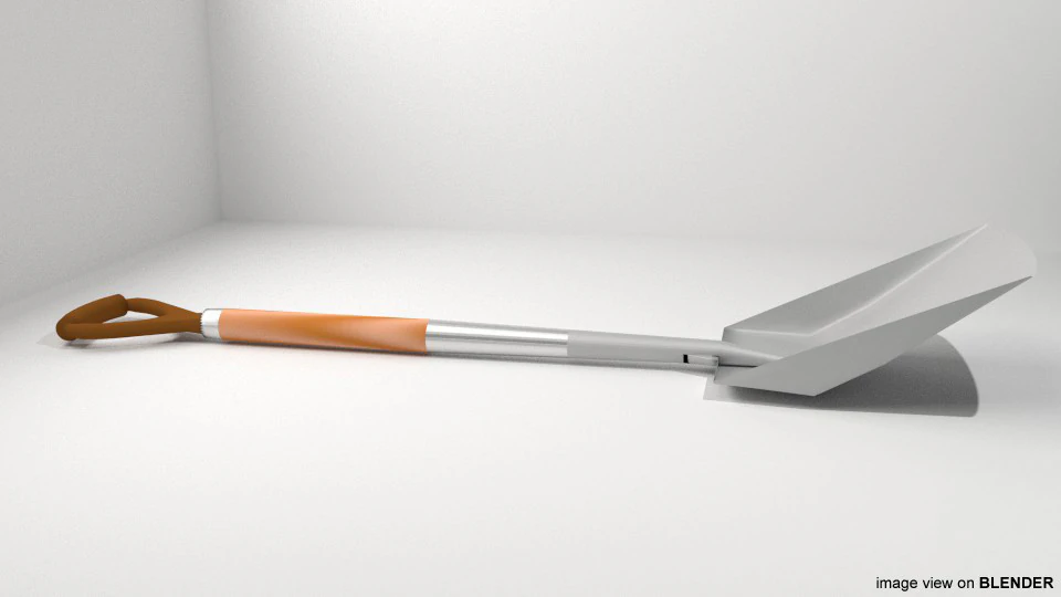 Gardening Tool - Shovel 3D Model .c4d .max .obj .3ds .fbx .stl .blend