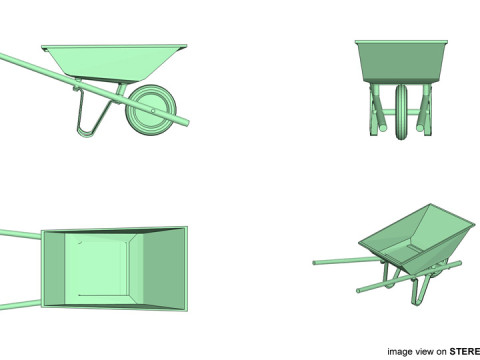Gardening Tool - Wheelbarrow 3D Model