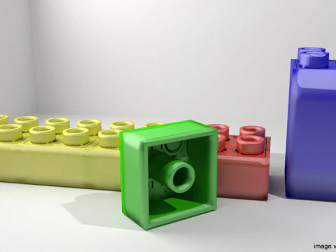 खिलौना - ईंट ब्लॉक 3D मॉडल