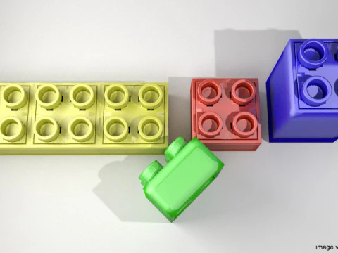 Brinquedo - bloco de tijolo Modelo 3D