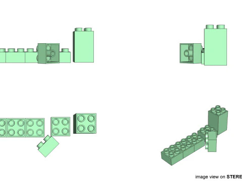 Brinquedo - bloco de tijolo Modelo 3D