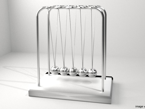 Toy - Newtons Cradle 3D Model
