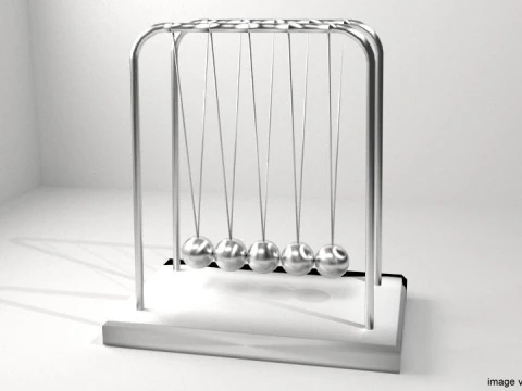 Spielzeug - Newtons Wiege 3D Modell