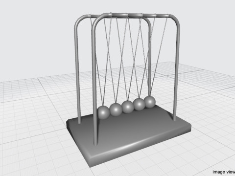 Toy - Newtons Cradle 3D Model