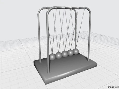 Toy - Newtons Cradle 3D Model