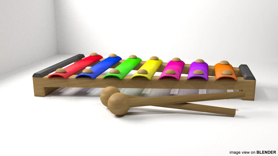 Toy - Sound Synthesizer 3D Model .c4d .max .obj .3ds .fbx .stl .blend 