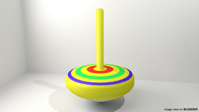 Toy - Spinning Top 3D 模型 .c4d .max .obj .3ds .fbx .stl .blend 