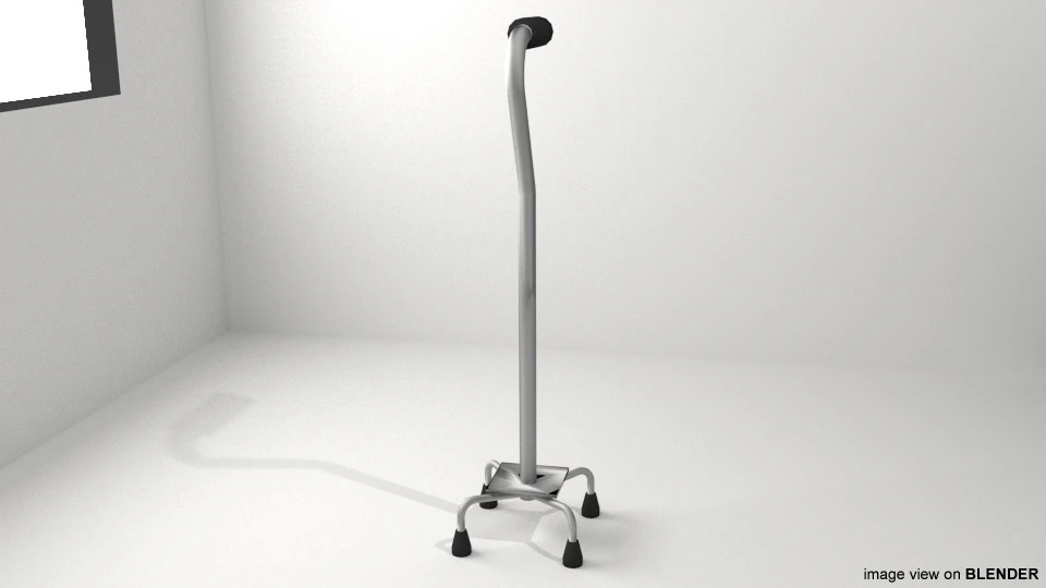Walking Aids - Crane 3D Model .c4d .max .obj .3ds .fbx .stl .blend 