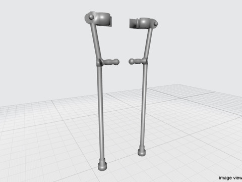 Walking Aids - Forearm Crutch Modèle 3D