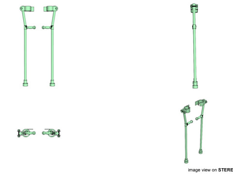 Walking Aids - Forearm Crutch Modèle 3D