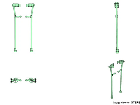 Walking Aids - Forearm Crutch 3D Model