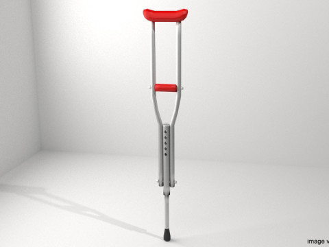 Walking Aids - Underarm Crutch 3D Модель