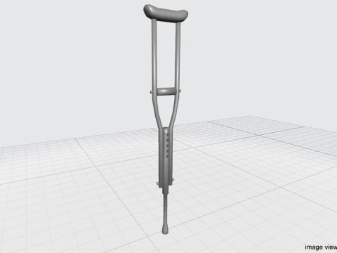 Walking Aids - Underarm Crutch 3D Model