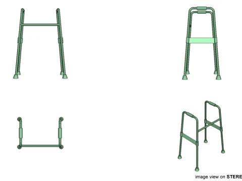 Ausili per la deambulazione - Deambulatore Modello 3D