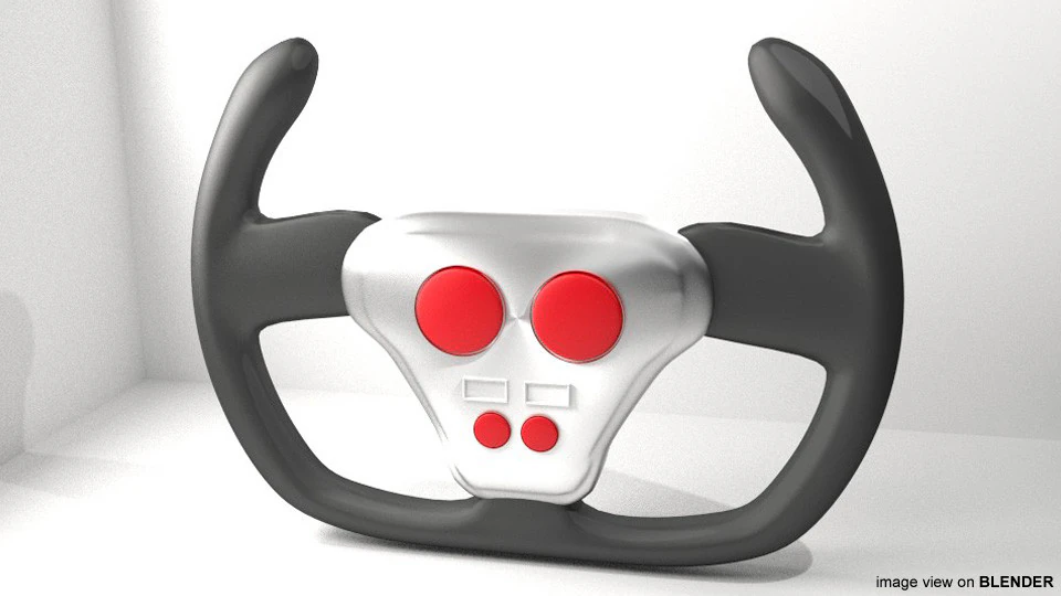 Steering - Racing Type 3D Model .c4d .max .obj .3ds .fbx .stl .blend
