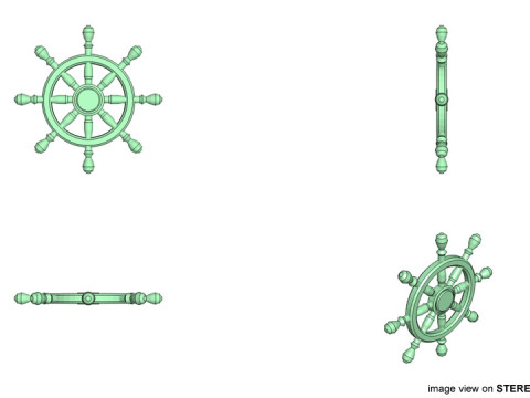Steering - Ship Type 3D Модель