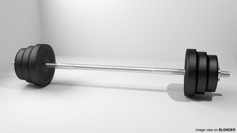 Exercise Equipment - Barbell 3Dモデル .c4d .max .obj .3ds .fbx .stl .blend 
