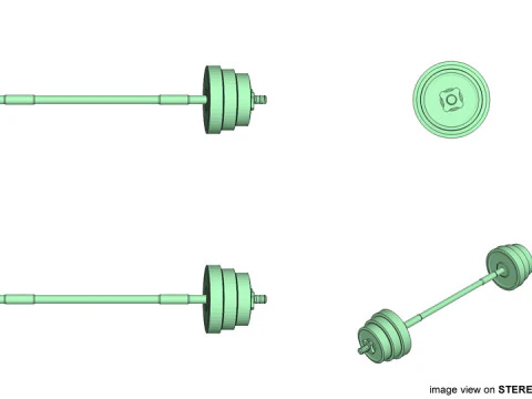 Exercise Equipment - Barbell 3D Model