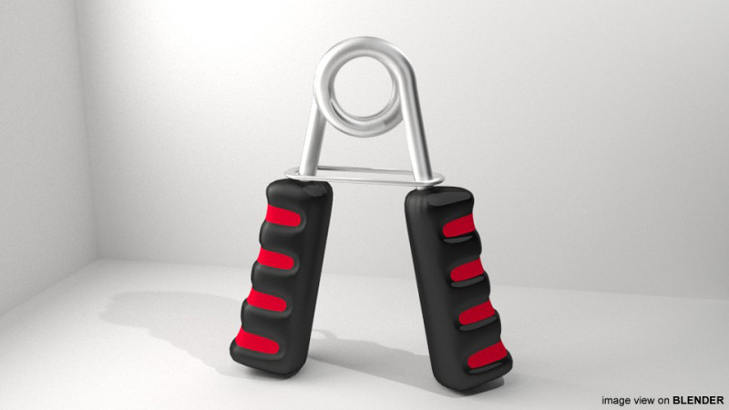 Exercise Equipment - Handgrip 3D Model .c4d .max .obj .3ds .fbx .stl .blend 