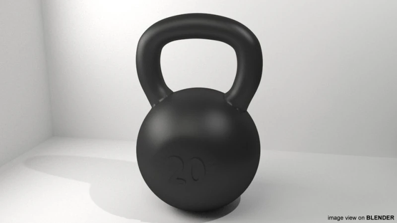 運動器具 - ケトルベル 3Dモデル .c4d .max .obj .3ds .fbx .stl .blend