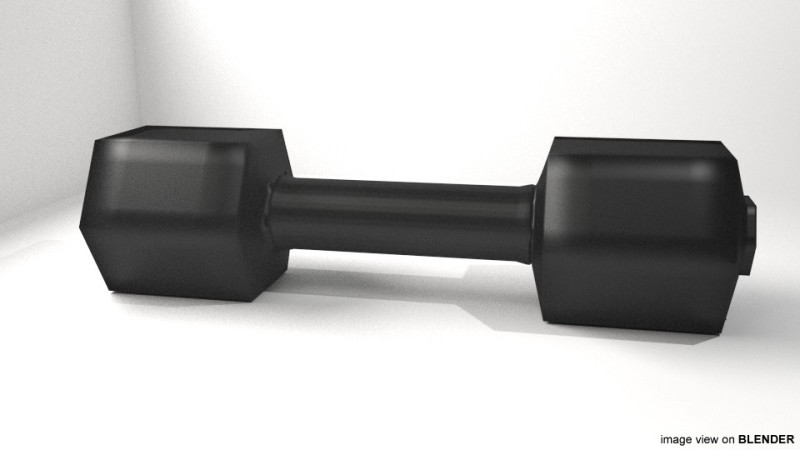 Exercise Equipment - Shaped Dumb-bell 3D Model .c4d .max .obj .3ds .fbx .stl .blend 