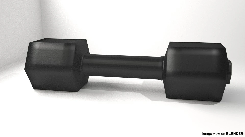 Exercise Equipment - Shaped Dumb-bell 3D Model .c4d .max .obj .3ds .fbx .stl .blend