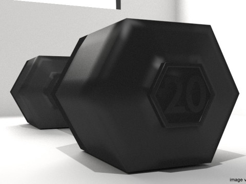 Exercise Equipment - Shaped Dumb-bell 3D Model