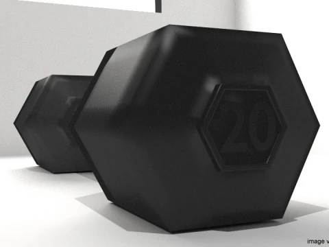 Exercise Equipment - Shaped Dumb-bell 3D Model