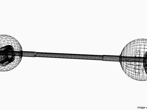Exercise Equipment - Sphere Barbell 3D Model