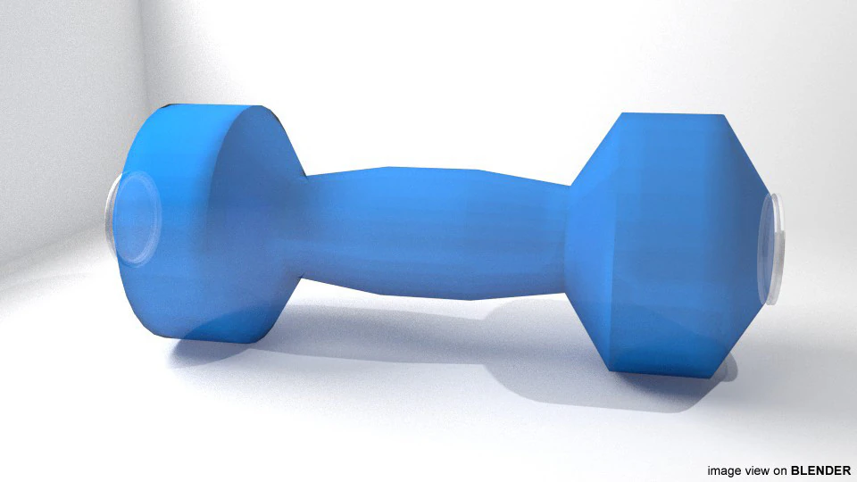 Exercise Equipment - Water Dumb-bell 3D Model .c4d .max .obj .3ds .fbx .stl .blend