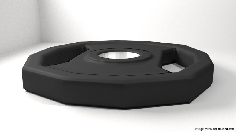 Exercise Equipment - Weight Plate 3D Модель .c4d .max .obj .3ds .fbx .stl .blend 