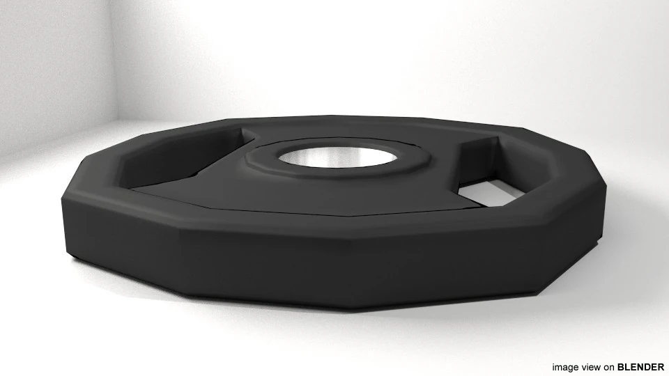 Exercise Equipment - Weight Plate 3D Model .c4d .max .obj .3ds .fbx .stl .blend 