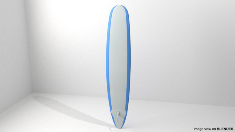 Surfboard - Type 1 3D Модель .c4d .max .obj .3ds .fbx .stl .blend 