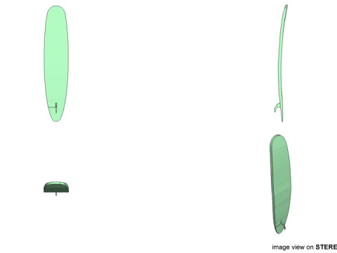 Surfboard - Type 1 3D Модель