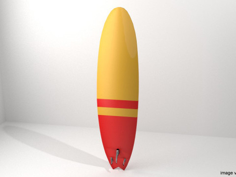 Surfboard - Type 2 3D 모델