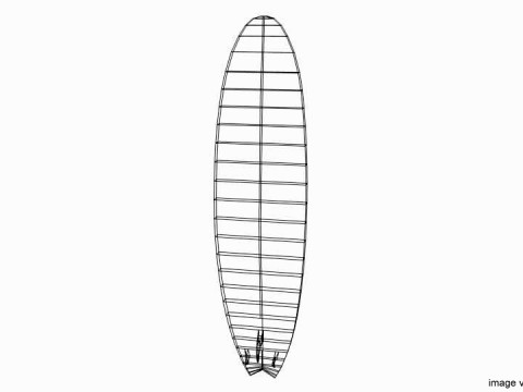 Surfboard - Type 2 3D Model