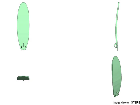 Surfboard - Type 2 3D Model